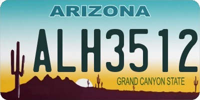AZ license plate ALH3512