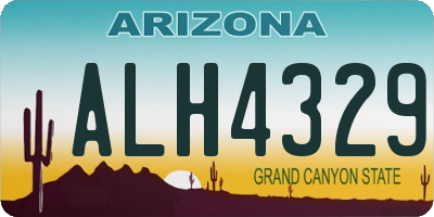 AZ license plate ALH4329