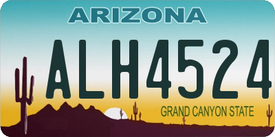 AZ license plate ALH4524