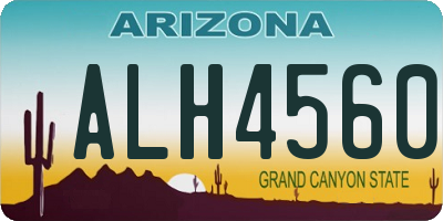 AZ license plate ALH4560