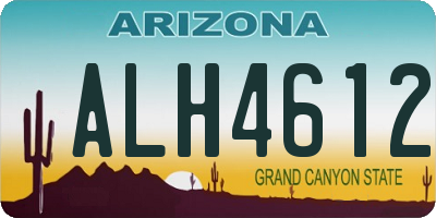 AZ license plate ALH4612