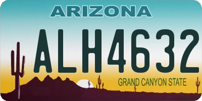 AZ license plate ALH4632