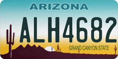 AZ license plate ALH4682