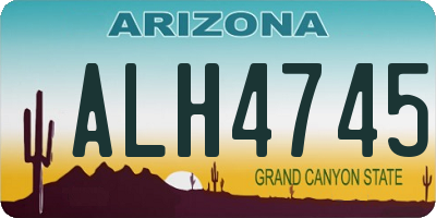 AZ license plate ALH4745