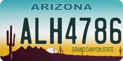 AZ license plate ALH4786