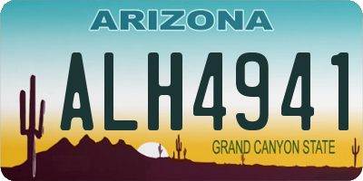 AZ license plate ALH4941