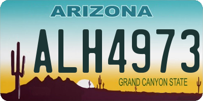 AZ license plate ALH4973