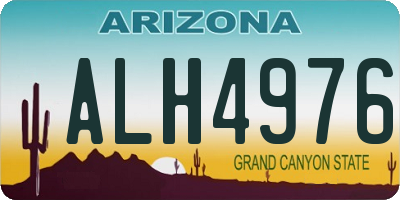 AZ license plate ALH4976