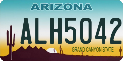 AZ license plate ALH5042