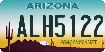 AZ license plate ALH5122
