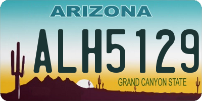 AZ license plate ALH5129