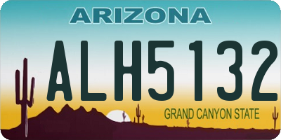 AZ license plate ALH5132