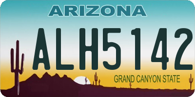 AZ license plate ALH5142