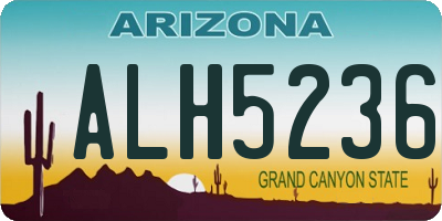 AZ license plate ALH5236
