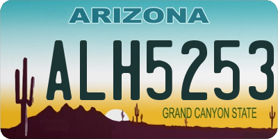 AZ license plate ALH5253