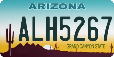 AZ license plate ALH5267