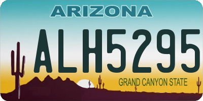 AZ license plate ALH5295
