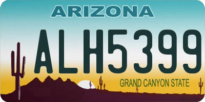 AZ license plate ALH5399