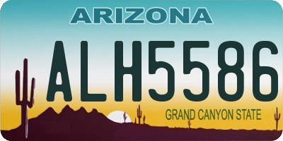 AZ license plate ALH5586