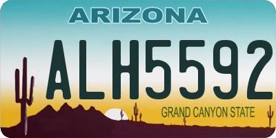 AZ license plate ALH5592