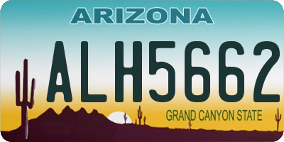 AZ license plate ALH5662