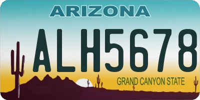 AZ license plate ALH5678
