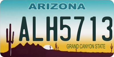 AZ license plate ALH5713
