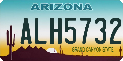 AZ license plate ALH5732