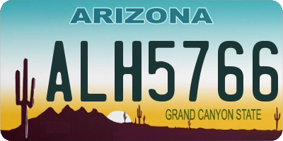 AZ license plate ALH5766