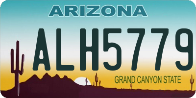 AZ license plate ALH5779