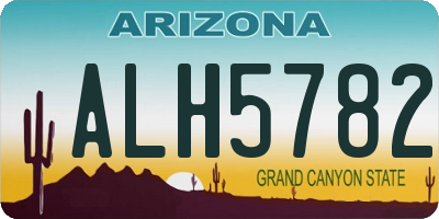 AZ license plate ALH5782
