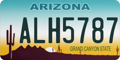 AZ license plate ALH5787