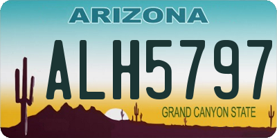 AZ license plate ALH5797