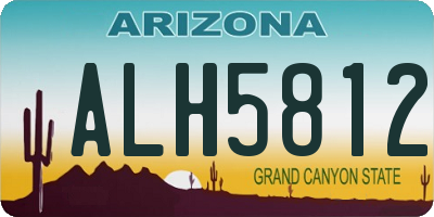 AZ license plate ALH5812