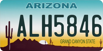 AZ license plate ALH5846