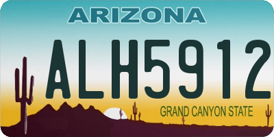 AZ license plate ALH5912