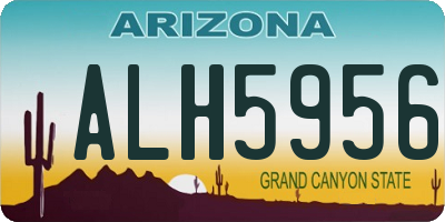 AZ license plate ALH5956