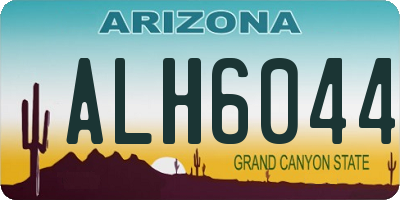 AZ license plate ALH6044
