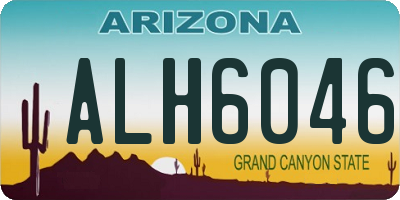 AZ license plate ALH6046