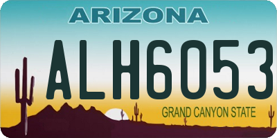 AZ license plate ALH6053