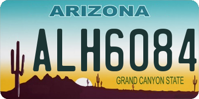 AZ license plate ALH6084