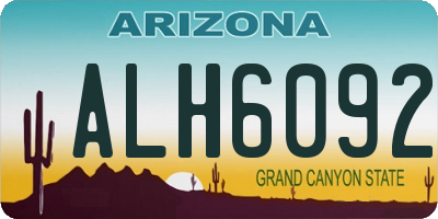 AZ license plate ALH6092