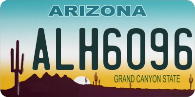 AZ license plate ALH6096