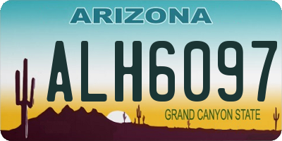 AZ license plate ALH6097