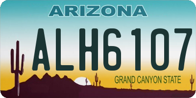AZ license plate ALH6107