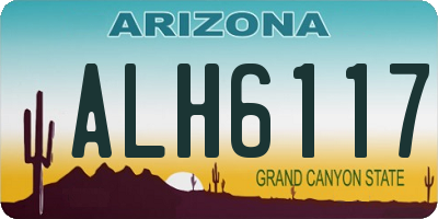 AZ license plate ALH6117