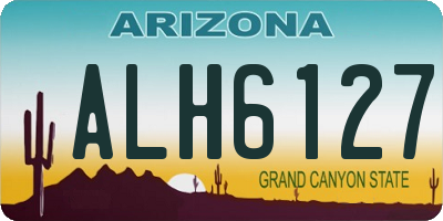 AZ license plate ALH6127