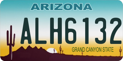 AZ license plate ALH6132