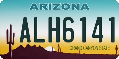 AZ license plate ALH6141