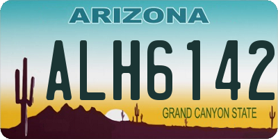 AZ license plate ALH6142